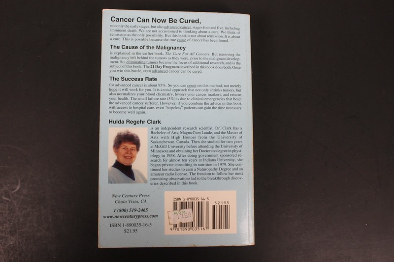 Cure for All Advanced Cancers by Hulda Regehr Clark 1999, Trade PB (FT1973) gallery