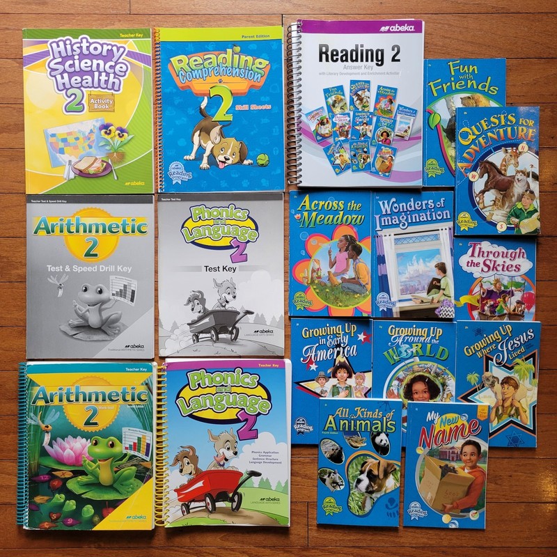 Abeka 2nd Grade Parent Teacher Answer Keys And Student Readers, 17 Books