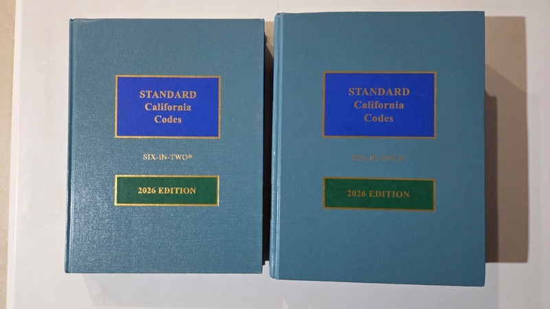 Standard California Codes: 6-in-2 Volumes 1 & 2 – 2026 Ed.- 9798341720107 HC