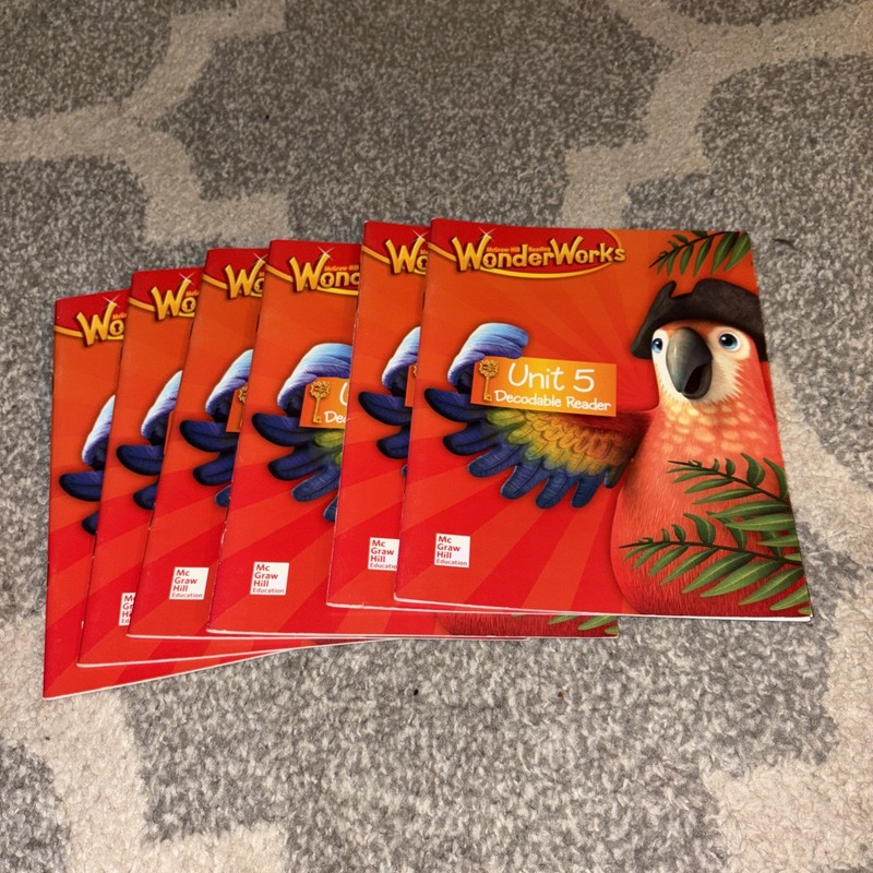 Lot of 6 GC McGraw Hill Wonder Works Unit 5 Decodable Readers