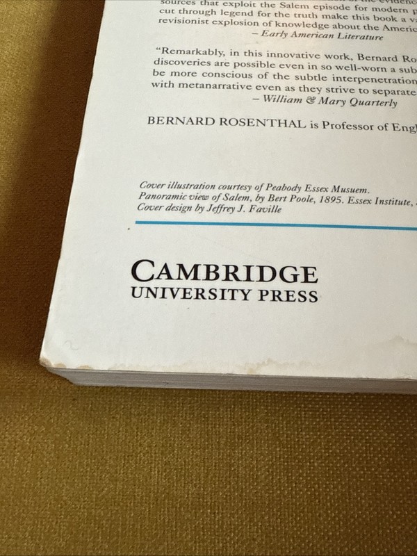 Cambridge Studies in American Literature and Culture Ser.: Salem Story : Reading gallery