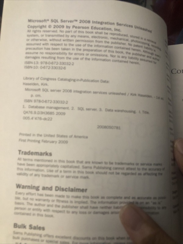 Microsoft SQL Server 2008 Integration Services Unleashed by Haselden, Kirk gallery