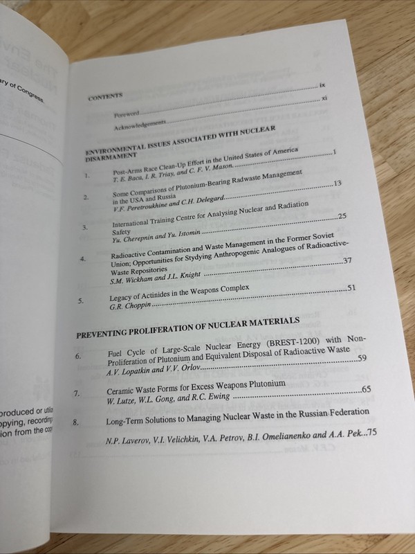 Environmental Challenges of Nuclear Disarmament : Proceedings of the NATO Adv... gallery
