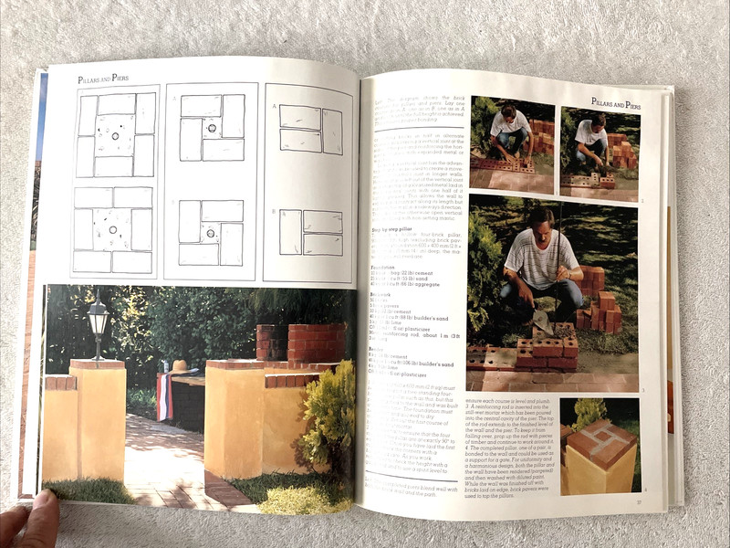 Step-by-step OutdoorBrickwork How-to Hardcover Vintage 90s Collectible 1991 gallery