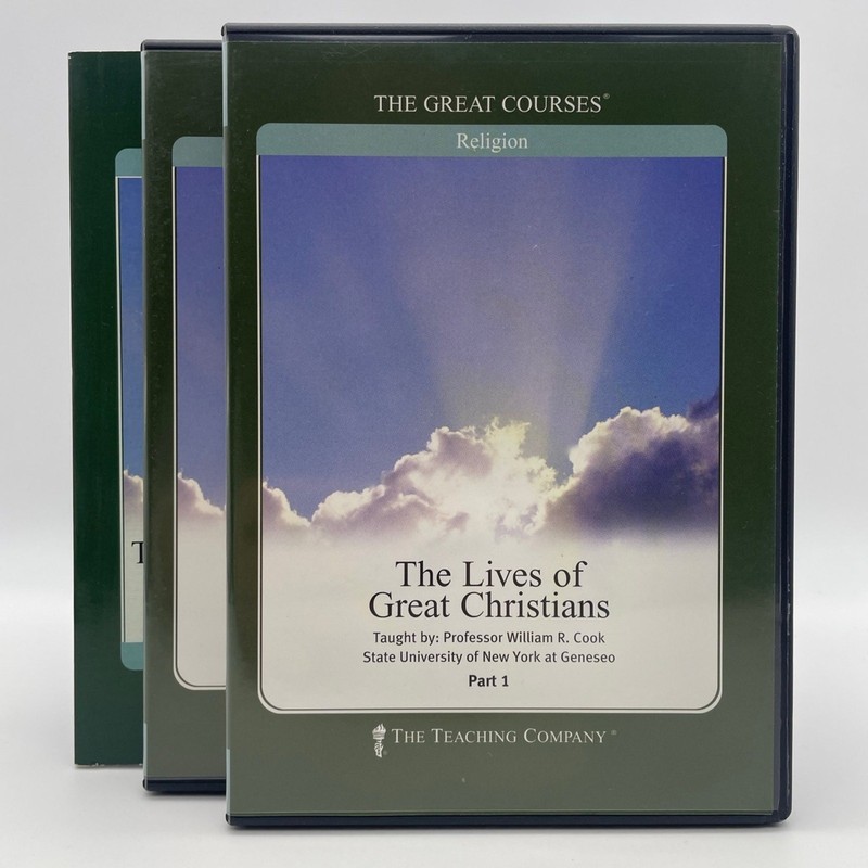 The Great Courses Lives Of Great Christians Parts 1 & 2 DVDs Guidebook Religion