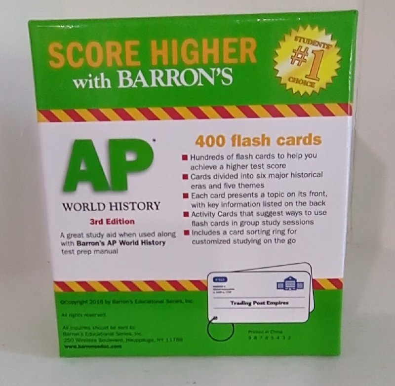 Barron's AP World History 3rd Edition 400 Flash Cards gallery