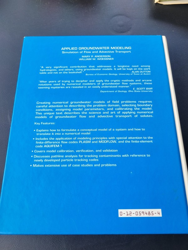 Applied Groundwater Modeling Simulation of Flow Advective Transport Textbook gallery